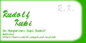 rudolf kupi business card